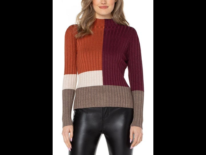 liverpool-mock-neck-colorblock-sweater-burgundy-rust-l-1