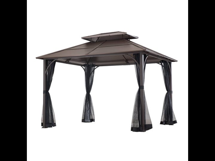 sunjoy-hip-10-x-12-ft-2-tier-hardtop-steel-gazebo-brown-1