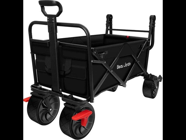 beau-jardin-folding-wagon-cart-with-brake-free-standing-black-bg238-1