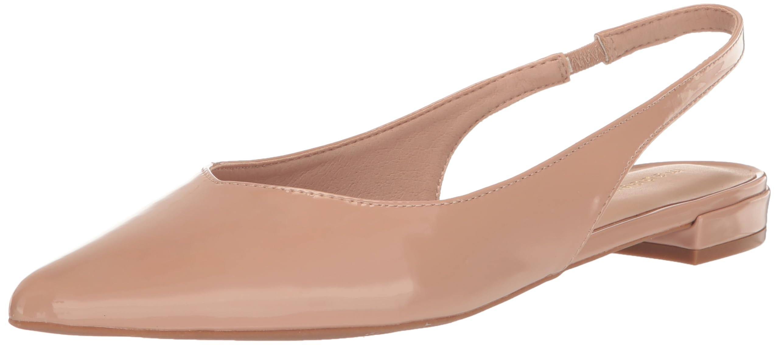 Stylish Nude Patent Women's Slip-On Sandals | Image