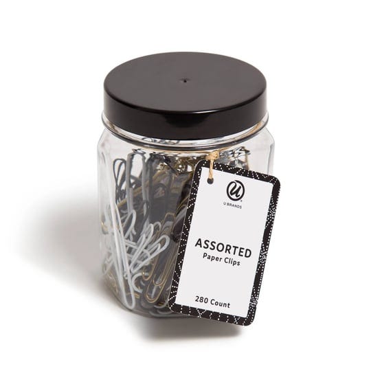 ubrands-paper-clips-in-mason-jar-black-white-copper-280ct-1