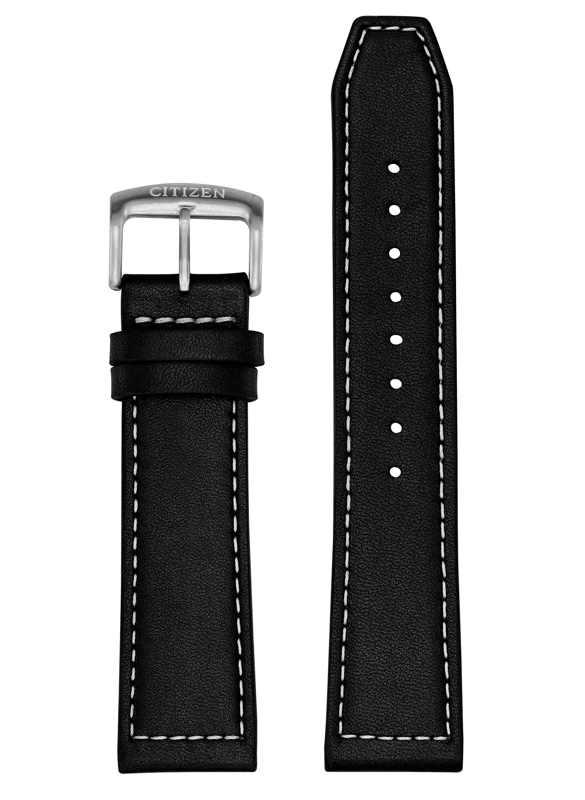 Black Leather Citizen CZ Smart Watch Band | Image