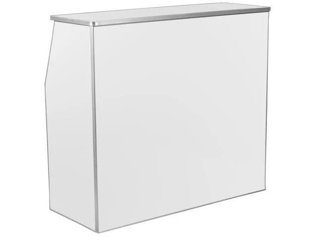 Flash Furniture Portable Laminate Bar in White: Versatile Style and Functionality | Image