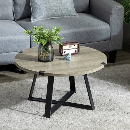 homcom-round-coffee-table-accent-center-table-steel-legs-for-living-room-light-gray-1