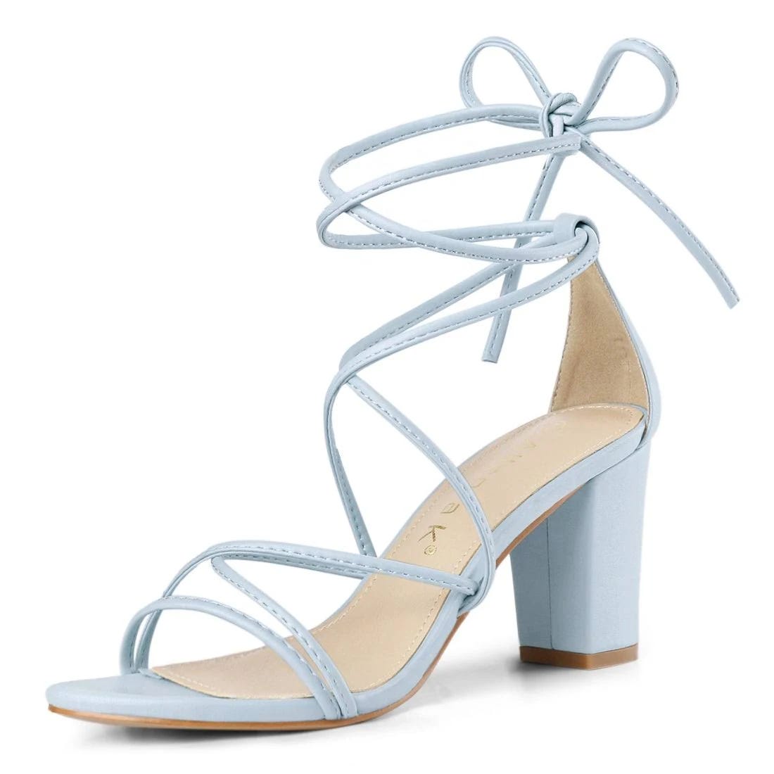 Chunky Blue Heel Sandals | Image