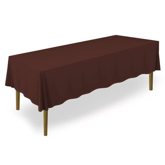 rectangular-polyester-fabric-tablecloth-90x156-inch-chocolate-1