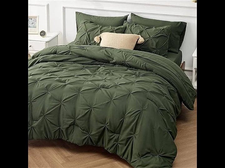 comforter-set-queen-olive-green-queen-7-piece-1