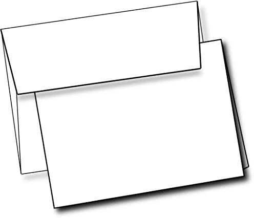 Premium Blank 4.25''x5.5'' White Greeting Cards with Envelopes | Image