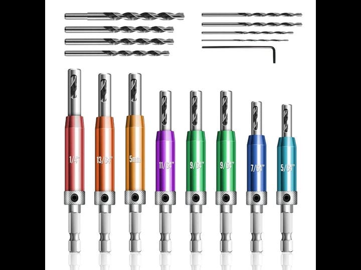 canitu-17pcs-colorful-self-centering-drill-bit-set-1-4-hex-shank-vix-bitquick-change-hinge-center-dr-1