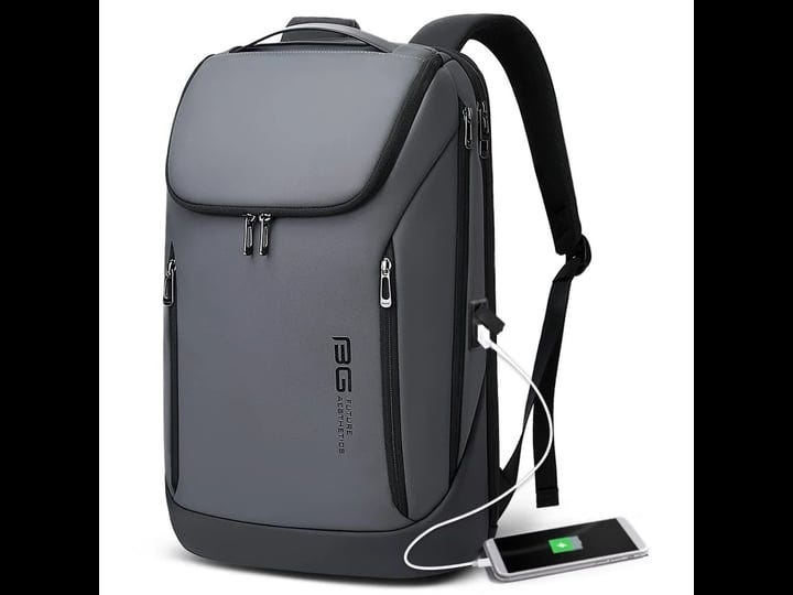 bange-business-smart-backpack-waterproof-fit-15-6-inch-greytwo-pocket-1