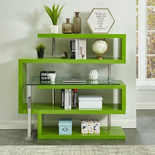 furniture-of-america-livia-contemporary-modular-l-shape-bookcase-desk-green-1