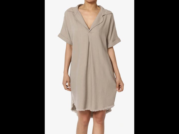 themogan-linen-blend-woven-coverup-collared-v-neck-short-sleeve-shift-shirt-dress-xl-light-mocha-1