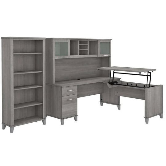 urbanpro-sit-to-stand-l-desk-with-hutch-and-bookcase-in-gray-engineered-wood-1