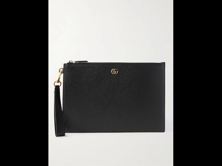 gucci-black-leather-gg-marmont-pouch-1