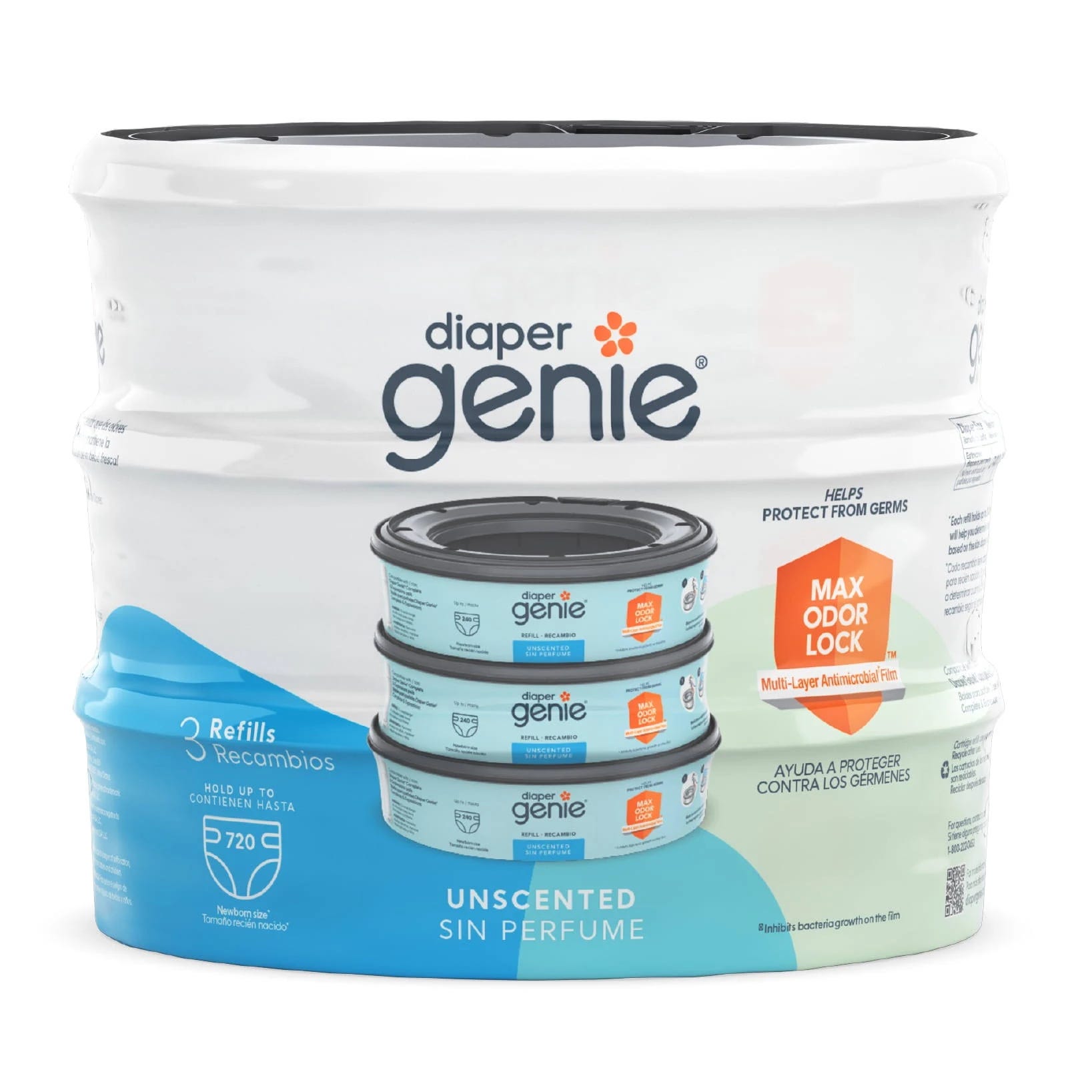 Diaper Genie Unscented Refills for 720 Diapers | Image