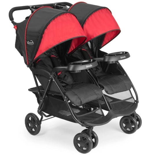 kolcraft-cloud-plus-lightweight-double-stroller-with-extra-storage-red-black-1