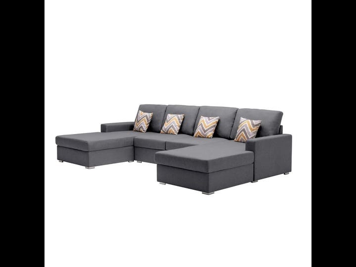 benzara-meg-modern-4pc-double-chaise-sectional-sofa-with-accent-throw-pillows-gray-1