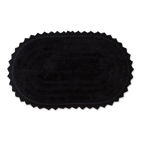 dii-black-large-oval-crochet-bath-mat-1