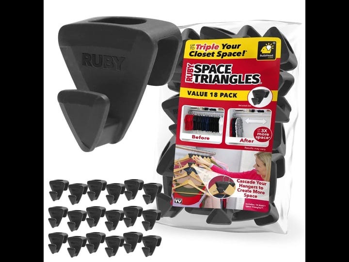 original-as-seen-on-tv-ruby-space-triangles-ultra-premium-hanger-hooks-triple-closet-space-18-pc-val-1