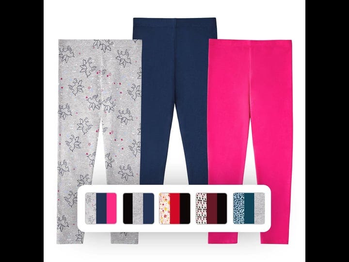 members-mark-girls-favorite-3pk-legging-pink-unicorn-navy-xs-4-6