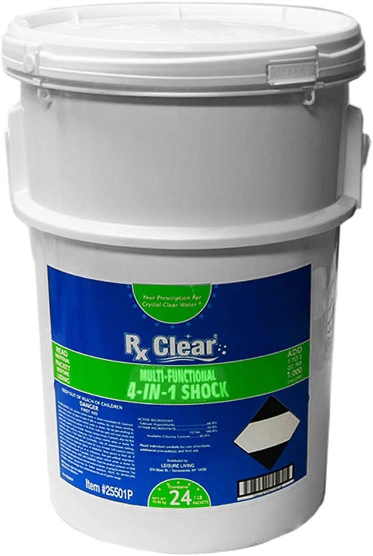 RX Clear Multi-functional 4-in-1 Swimming Pool Shock for Algae Control and Water Clarity | Image