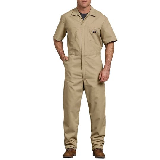 dickies-short-sleeve-coverall-khaki-1