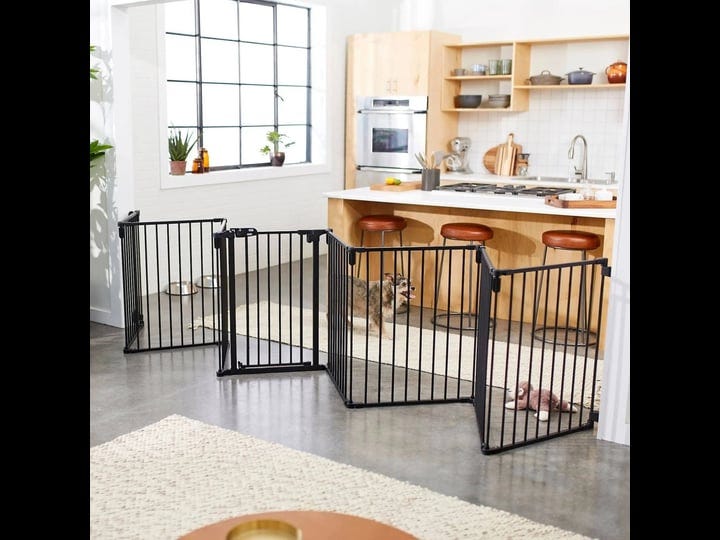 frisco-steel-8-panel-configurable-dog-gate-playpen-30-in-black-1