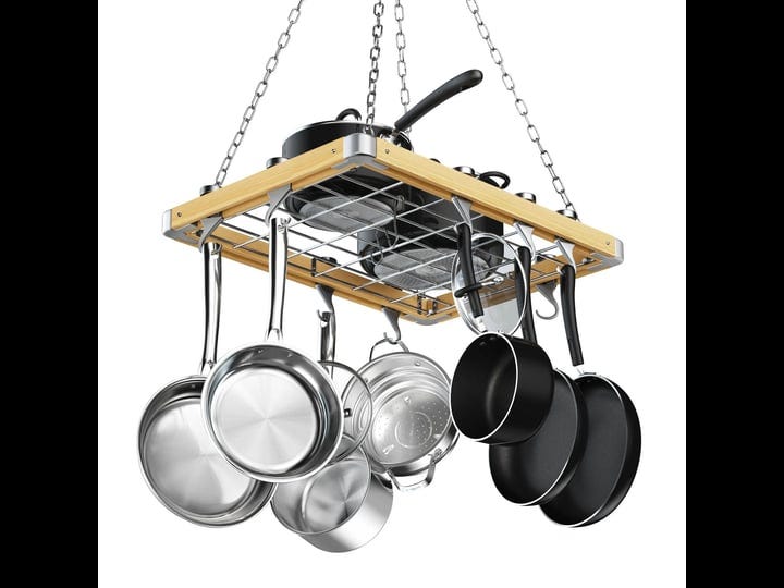 cooks-standard-ceiling-mounted-wooden-pot-rack-24-by-18-inch-1