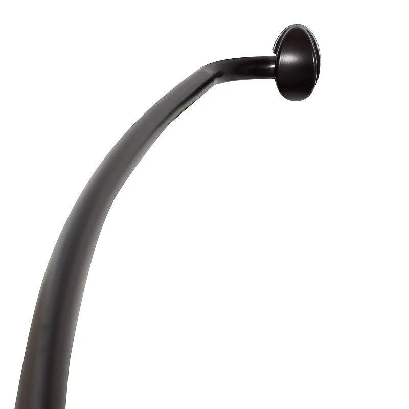 Zenna Home Curved Shower Curtain Rod with Satin Nickel Finish | Image