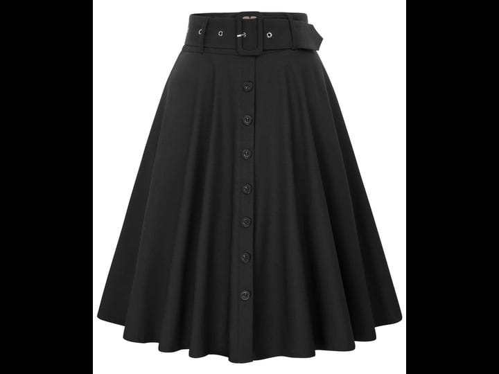 belle-poque-womens-vintage-stretch-high-waist-a-line-flared-midi-skirts-with-pockets-belts-1