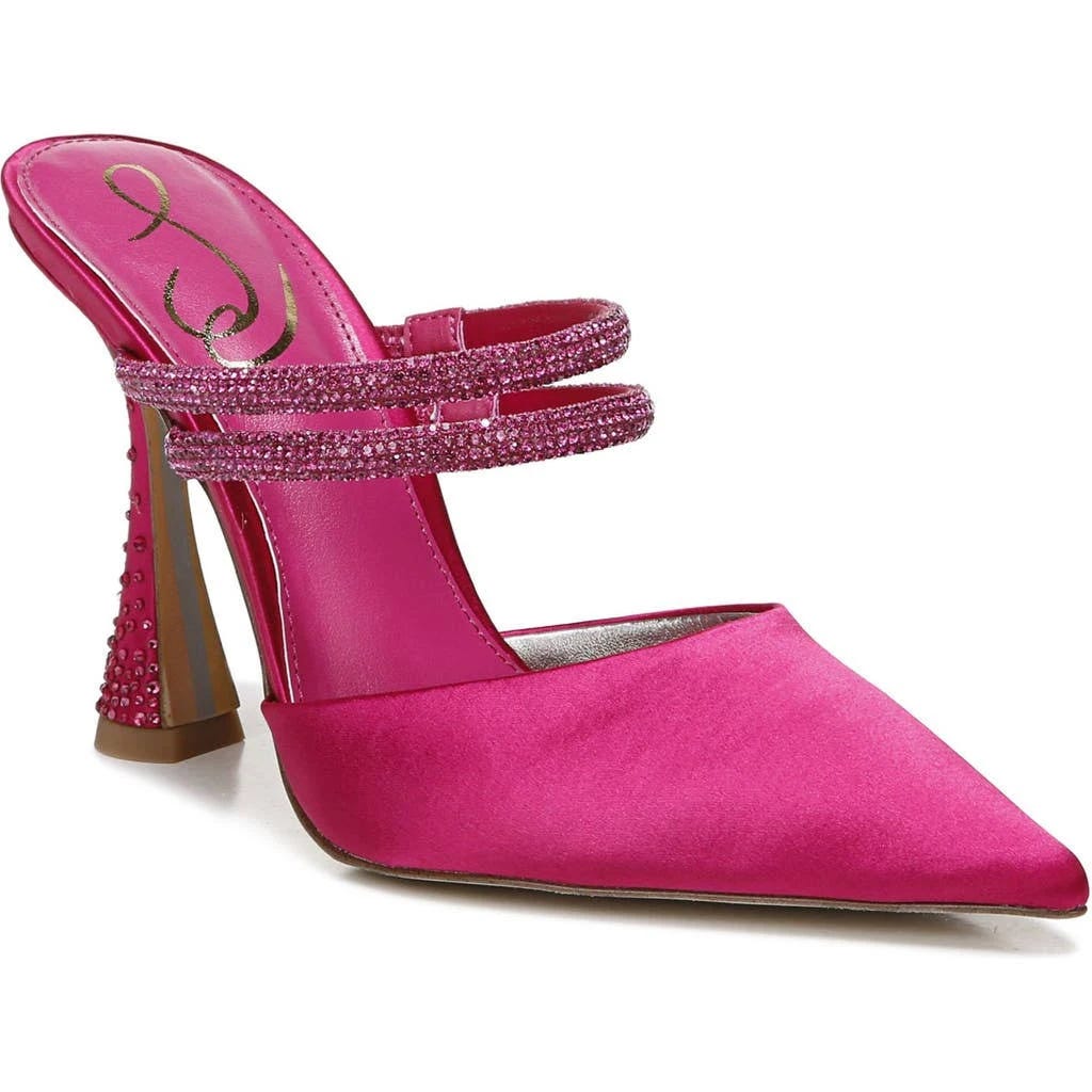 Fuchsia Mule Shoes with Glitter Embellishments from Sam Edelman | Image