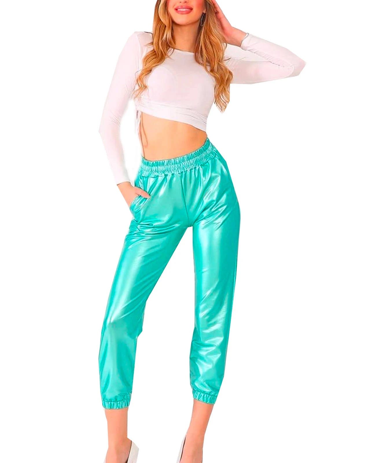Comfortable Faux Leather Jogger Pants for Any Occasion | Image