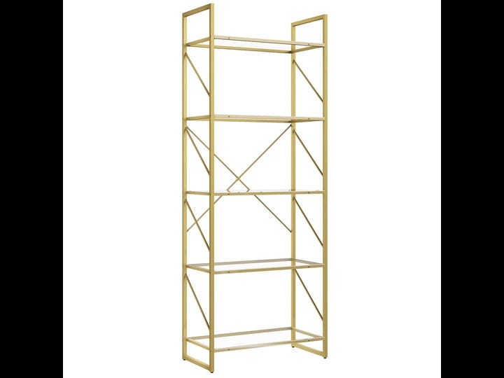 moasis-5-tiers-bookshelf-acrylic-shelves-gold-bookcase-display-storage-rack-1