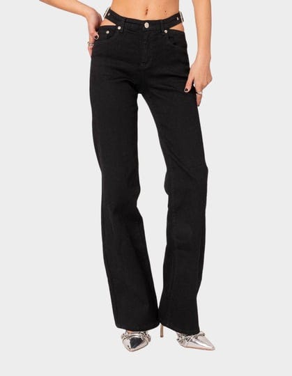 edikted-cut-out-belt-low-rise-flared-jeans-black-medium-1