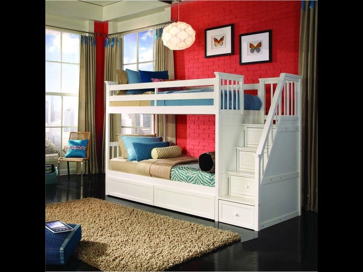 ne-kids-school-house-stair-bunk-bed-white-1