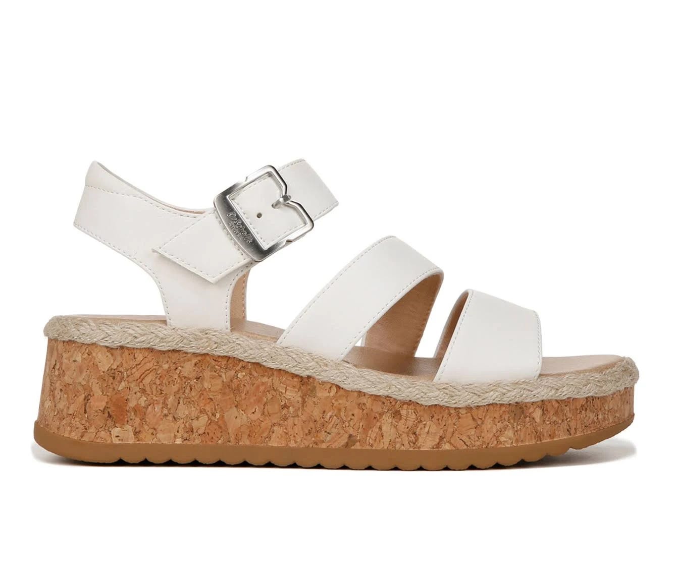 Comfortable White Wedge Espadrilles with EVA Insole | Image