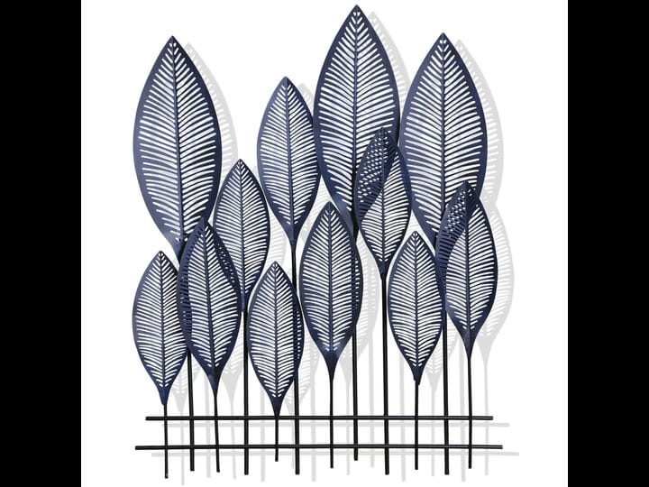 nola-aesthetic-metal-leaves-wall-art-blue-stylecraft-1
