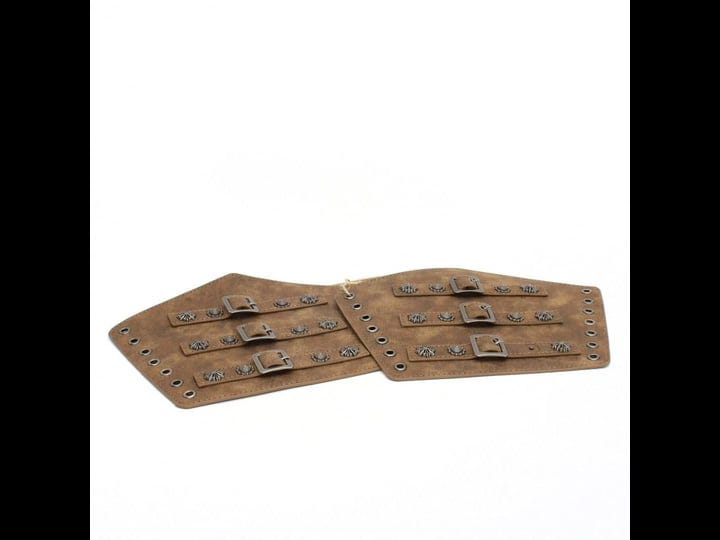 hiifeuer-medieval-pu-leather-buckle-arm-bracers-knight-larp-retro-renaissance-arm-guards-one-size-on-1