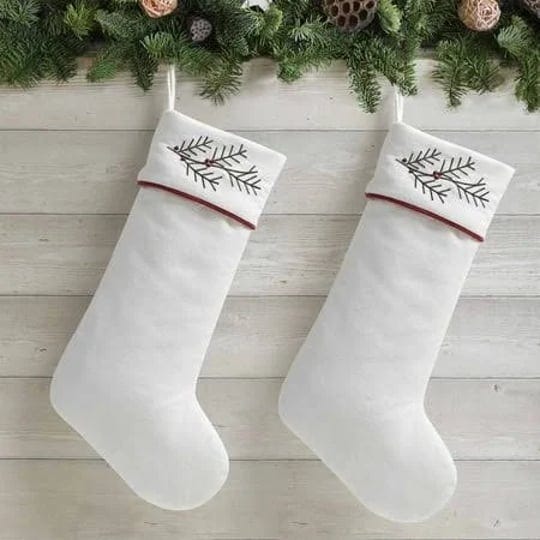 my-texas-house-conroe-multi-embroidered-mistletoe-christmas-stockings-20-inch-x-10-inch-2-count-1