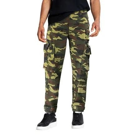 Stylish Men's Camo Cargo Pants with Adjustable Straps | Image