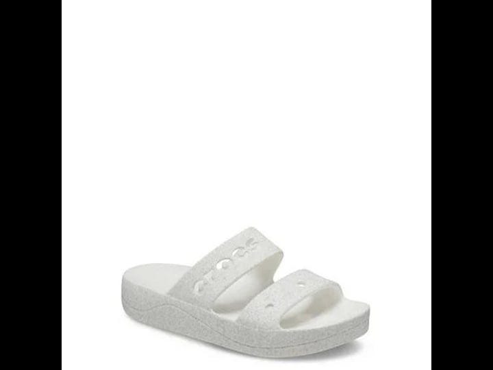 crocs-unisex-baya-platform-glitter-slide-sandal-womens-size-11-white-1