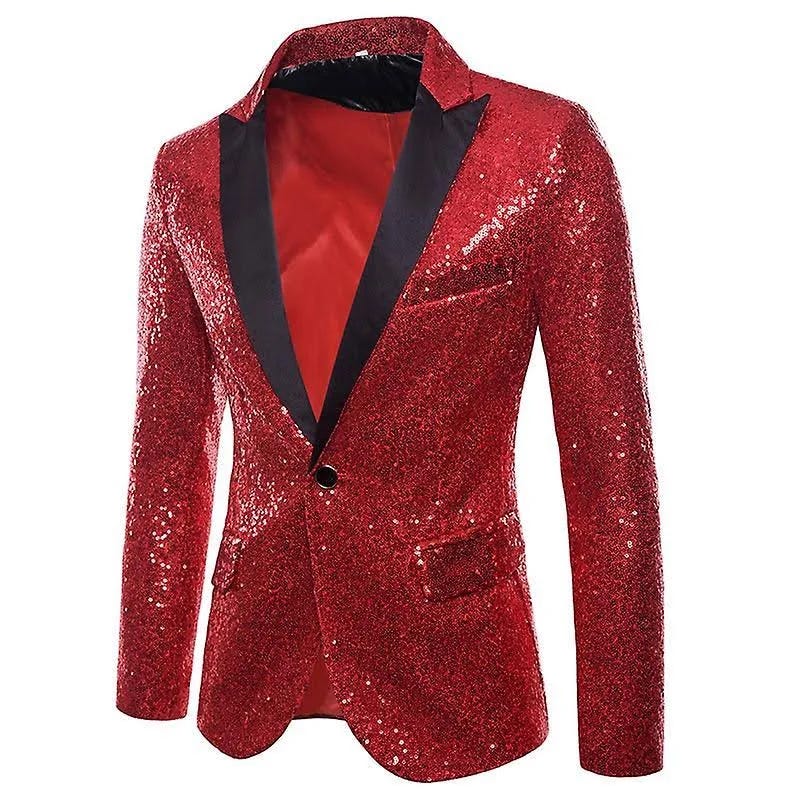 Shiny Sequin Suit Jacket for Party Occasions | Image