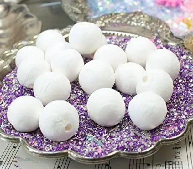 meyer-imports-white-spun-cotton-balls-set-of-10-6-100-0200-decorated-mounted-painted-and-glittered-1