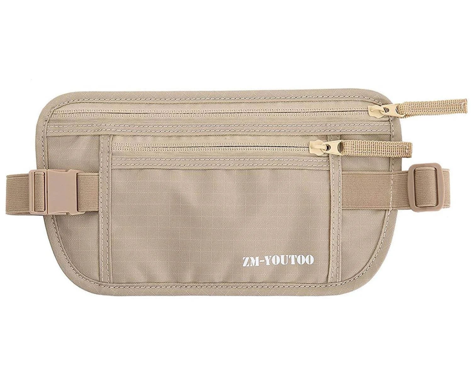 ZM-YOUTOO Secure Hidden Money Belt for Travel & Protect Your Credit & Passport (Khaki) | Image