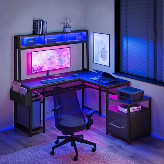 belleze-computer-desk-with-hutch-and-file-cabinet-104-long-gaming-desk-with-rgb-led-lights-and-usb-a-1