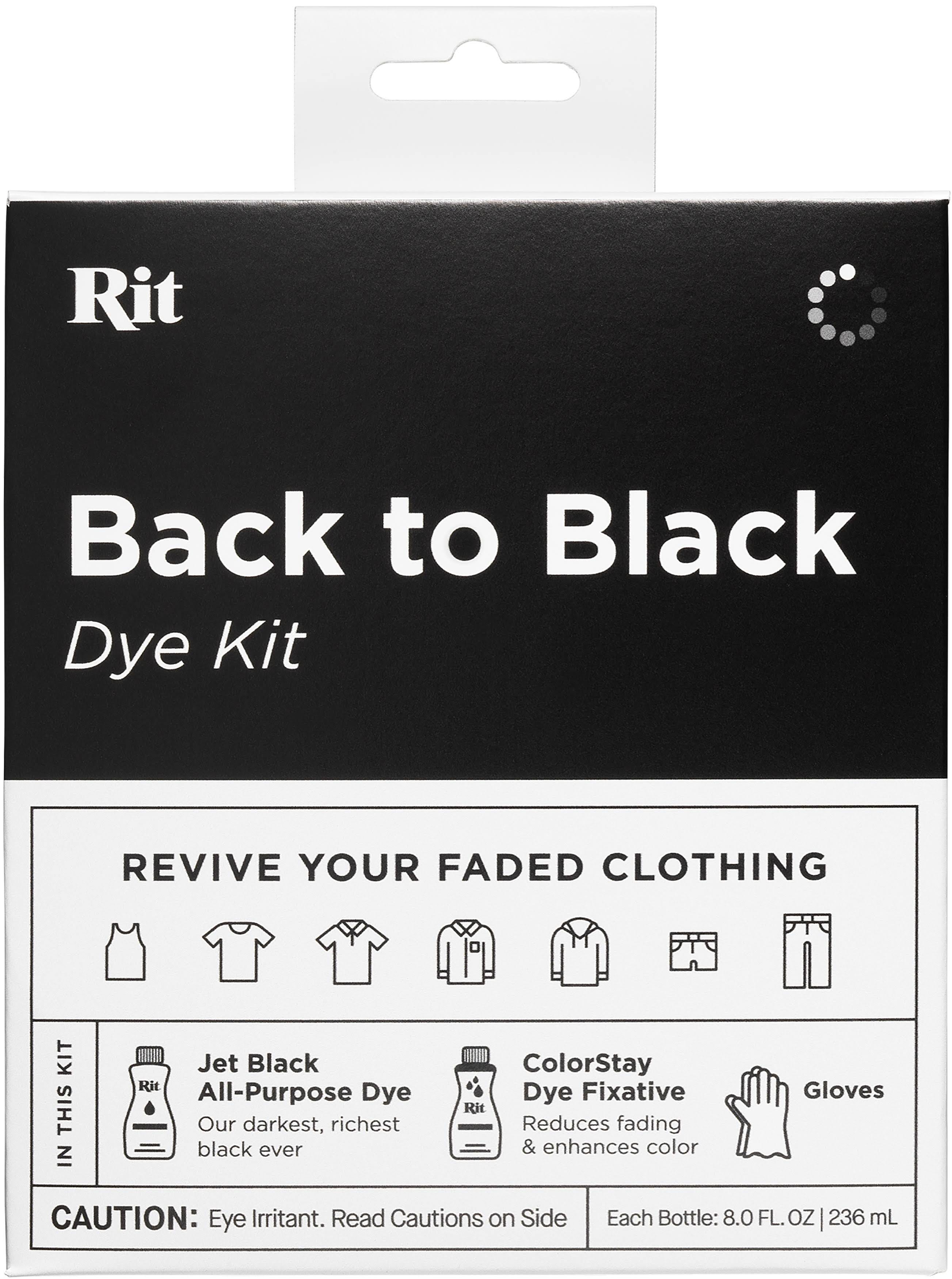 Rit Back to Black Dye Kit - Color Your Clothes | Image