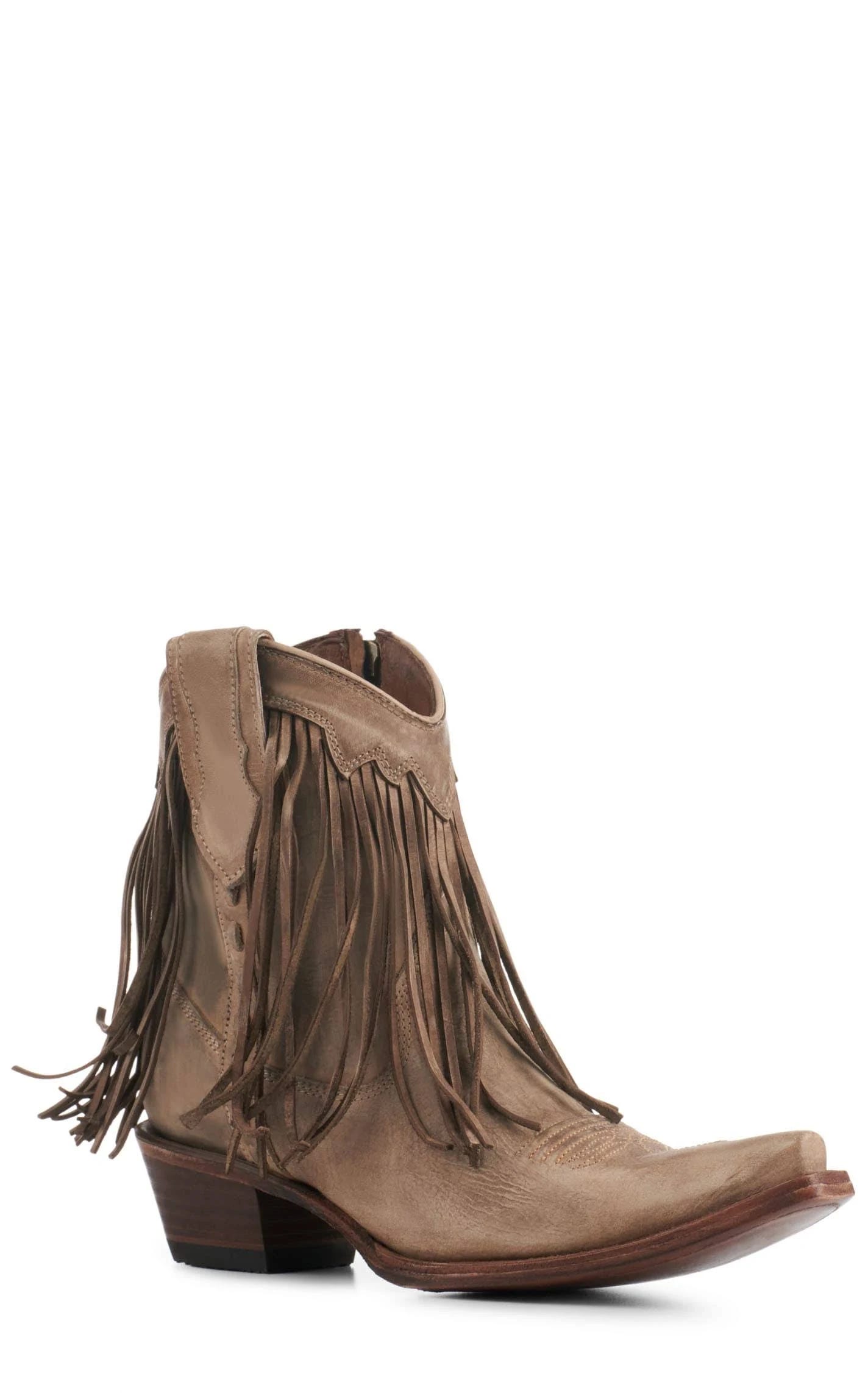 Fringe Cowboy Boots by Circle G - Stylish Snip Toe Ankle Boots | Image