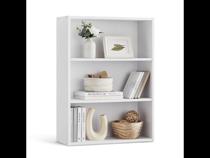 vasagle-bookshelf-3-tier-open-bookcase-with-adjustable-storage-shelves-floor-standing-unit-white-1