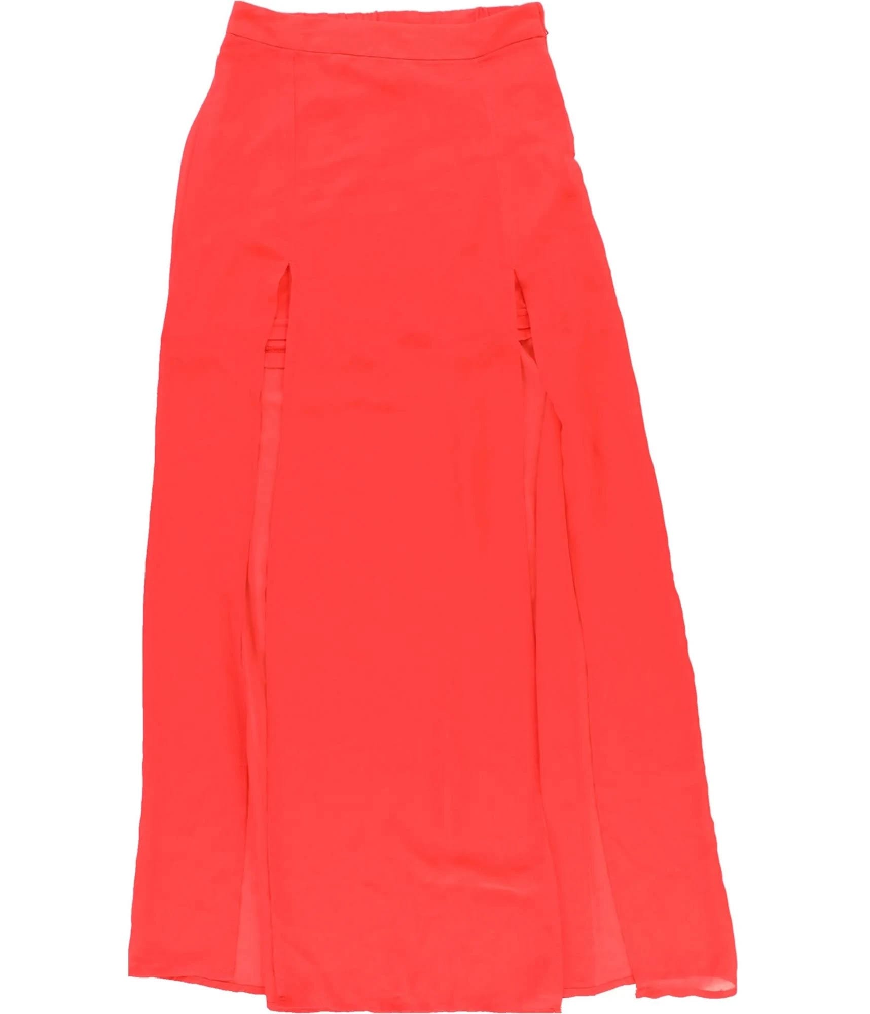 Orange Illusion Maxi Skirt for Women (Active Fit) | Image