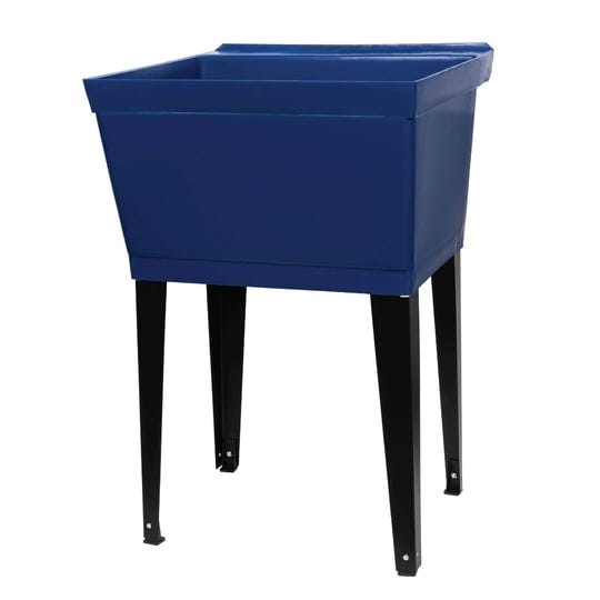 tehila-blue-19-gallon-utility-sink-black-legs-and-p-trap-kit-for-laundry-room-basement-garage-1